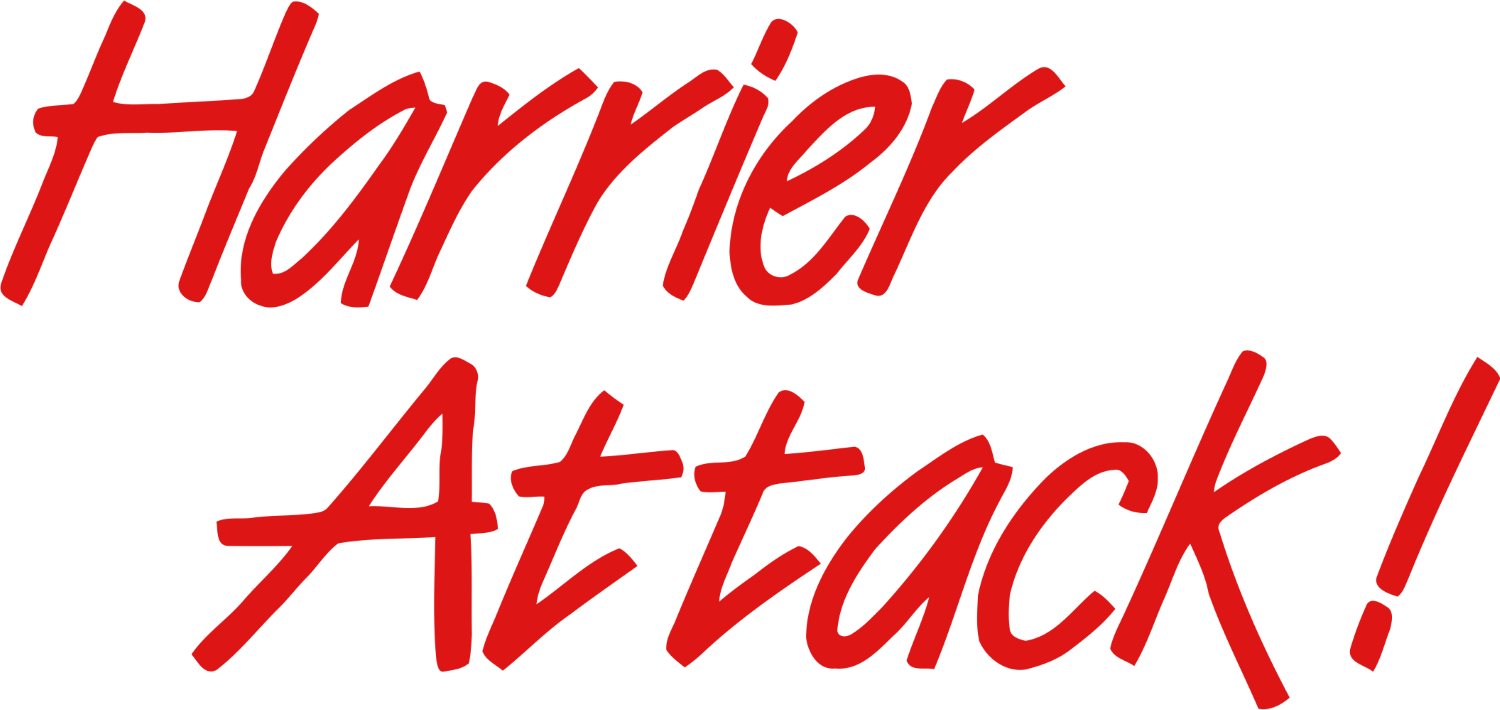 Harrier Attack logo for Commodore 64
